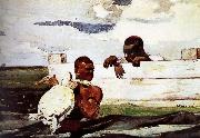 Winslow Homer Turtles captured in oil painting artist